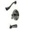 Kingston Brass NB3630ACL Single-Handle Tub and Shower Faucet, Black Stainless Steel NB3630ACL - alternate 1